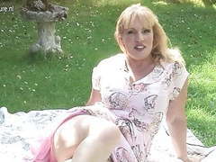 Lingerie Mania presents: Hot blonde british mother going naughty at the park
