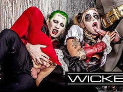 AlphaErotic presents: Wicked - harley quinn fucks joker & batman