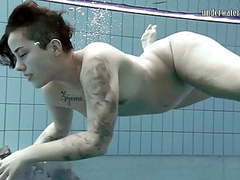 KiloLesbians presents: Chubby cutie underwater naked