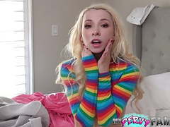 MistTube presents: Daddy caught petite teen pounding her step-brother