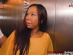 KiloLesbians presents: German asian milf persuaded to cheat in lift, Amateur, Asian, Funny, Top Rated, MILF, German, HD Videos, Secretary, Cheating, Cum in Mouth, Role Play, Seduction, Asian MILF, Cheating Wife, Lift, Cheat, Asia MILF, Pick Up, German MILF, Asia, Deutsch, EroCo