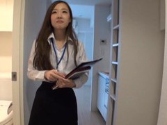 KiloVideos presents: Pretty japanese chick saki asumi drops on her knees to please