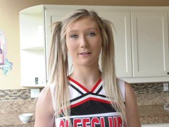 ChiliMoms presents: Cheerleader april aniston lifts her miniskirt to be fucked good, Couple, Hardcore, Pigtails, Long Hair, Uniform, Cheerleaders, Toys, Vibrator, Pussy, Natural Tits, Thong, Missionary, Blowjob, Doggystyle, Asshole