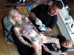 Amber luke tattooed and fucked with toys, Fetish, Tattoo, Toys, Natural Tits, Pussy, Shaved Pussy