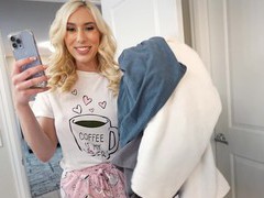 RelaXXX presents: Blonde roommate kay lovely gives a blowjob and gets fucked hard, Couple, Hardcore, HD POV, Blondes, Blowjob, Cowgirl, Pussy, Shaved Pussy, Missionary, Natural Tits, Handjob, Rim Job, Cum In Mouth, Cumshot