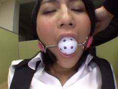 JerkMania presents: Saionji reo wearing nylon pantyhose gets pleasured by her man, BDSM, Fetish, Slave, Japanese