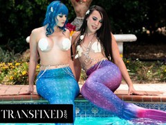 Transfixed - cis + trans mermaids explore new bodies in first time fuck! with jewelz blu & kasei kei
