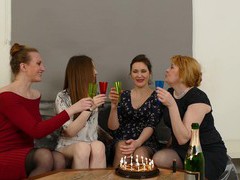 JerkCult presents: Group lesbian fingering on the sofa with inessa & miroslava