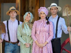 Busty step moms pristine edge & penny barber swap and bang hard their amish step sons - momswap