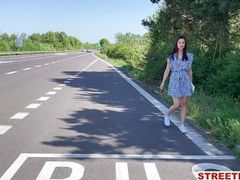 KiloVideos presents: Streetfuck - hitchhiker cherry candle wet for warsaw