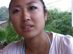 TubeWish presents: Japanese babe gets a pussy cumshot after a hard ride by a