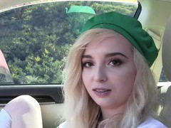 JerkMania presents: Blonde cutie in a uniform enjoys while getting fucked - lexi lore