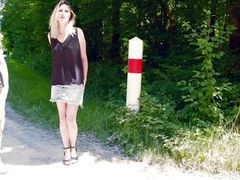 KiloVideos presents: Lucille, fucked in the forest by her boyfriend