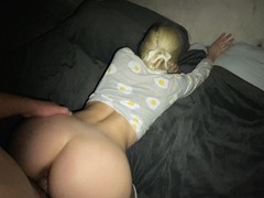Amateur homemade porn filmed late at night on the phone