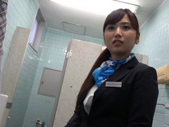 RelaXXX presents: Kawasaki arisa doesn't mind sucking a dick in the bathroom