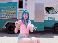 KiloLesbians presents: Blue haired slut jewelz blu gets fucked hard in the truck