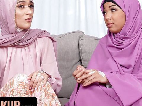 Hijab wearing step sisters malina melendez and aubry babcock fuck their step brother - hijab hookup