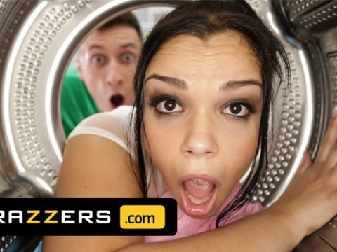Brazzers - sofia lee gets stuck in the dryer & ends up getting an anal afternoon delight