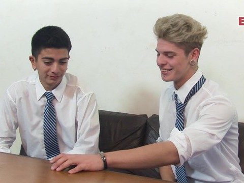 RelaXXX presents: Twink couple try first time anal fuck