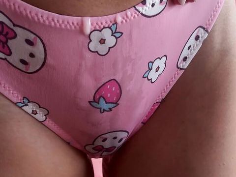 FuckingChickas presents: The hottest pussy rubbing and cumshot in roommate's kinky panties