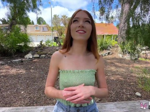 Real teens - brunette teen myra moans enjoys sucking & fucking in the outdoors