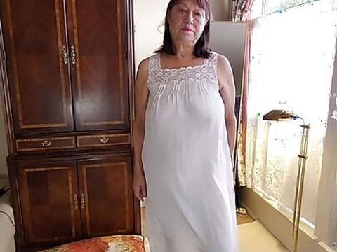 KiloLesbians presents: 70 year old granny, by request peeing while using a dildo in my hairy pussy, dripping wax on my body