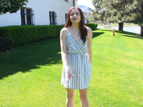 RelaXXX presents: Outdoors amateur video of adorable reese taking off her dress