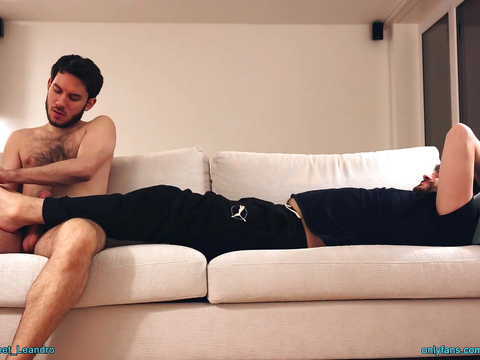 LovelyClips presents: Massaging my friend's beautiful feet and jerking off together