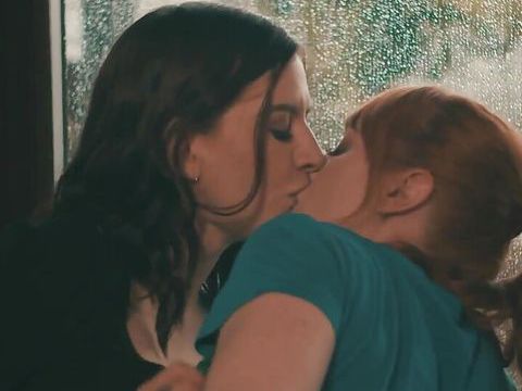 JerkCult presents: Sensual lesbians pleasure each other on a rainy day