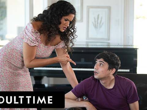 KiloPanties presents: Adult time - stepmommy penny barber teaches stepson ricky spanish a lesson about looking at nudes!