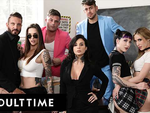 FreeKiloClips presents: Adult time - driving students can't stop fucking in class! ft rocky emerson, aiden ashley, and more!