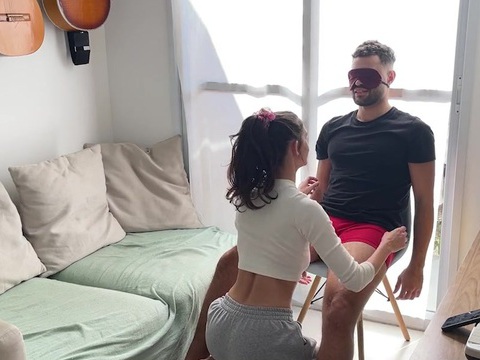 KiloTube presents: Brazilian model blindfolds and bangs lucky guy - lustery