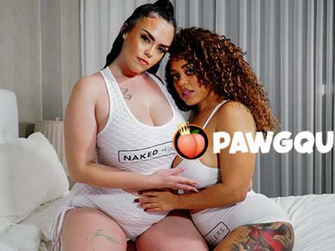 MistTube presents: Pawgqueen interracial lesbians twerking and strap-on fucking