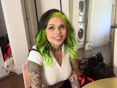 JerkMania presents: Tattooed ex wife karen enjoys while getting fucked hard - hd