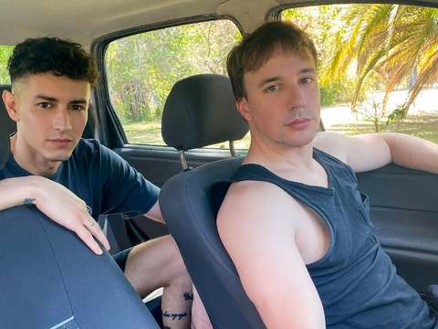 RelaXXX presents: Two handsome latino twink cuties have a public fuck in the cruising park - my gay taxi driver