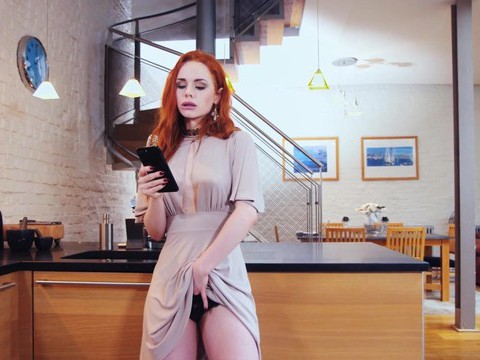 FreeKiloClips presents: Redhead ella hughes with hot ass riding a dick in cowgirl