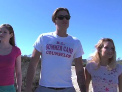 VidsPlus presents: Cali is on a hike with camp counselor bradley when they walk up on a nice picnic spot