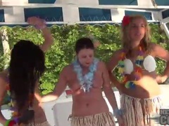 Find-Best-Pantyhose.com presents: Chicks on the party boat look good in bikinis