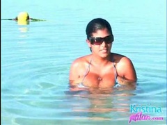 TargetVids presents: Kristina milan has huge natural tits in bikini