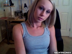 LovelyClips presents: Slim and beautiful webcam blonde tease