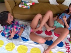 TubeWish presents: Teens play twister and share lesbian kisses