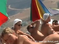 Lingerie Mania presents: Voyeur on the beach films lots of hot ladies