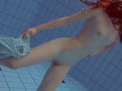 FreeKiloClips presents: Striped one piece swimsuit on a hot teen