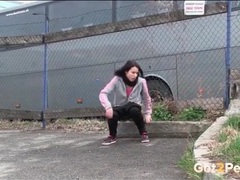 FuckingChickas presents: Girl has to piss badly so she goes in public