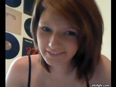 VidsPlus presents: Fair skinned redhead babe loves to tease in front of webcam
