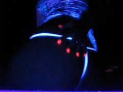 Find-Best-Pantyhose.com presents: Hot amateur in glow in the dark lingerie dances