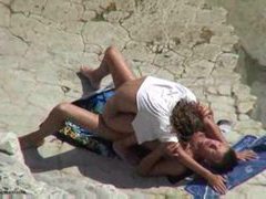 LovelyClips presents: On top of his cock at the beach
