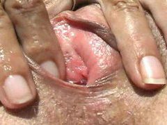 AlphaErotic presents: Close up of hairy mature pussy fingered