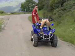 Girl fucked on a moving atv