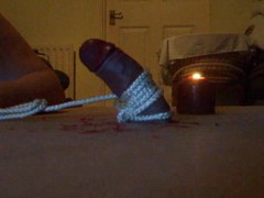 UhBabe presents: Dripping hot wax on his cock